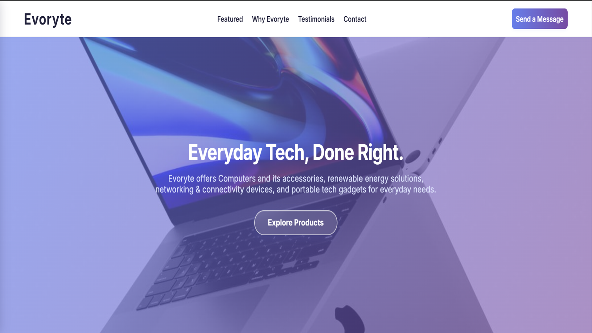 Landing Page Screenshot